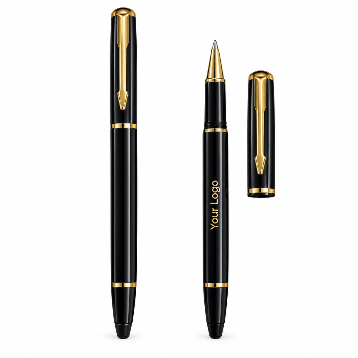 Black and Gold-Tone Premium Steel Pen